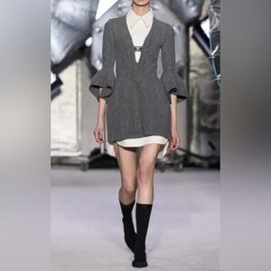 Brandon Maxwell The Leighton Bell Sleeve Knit Mini Dress Size S $2,895.00